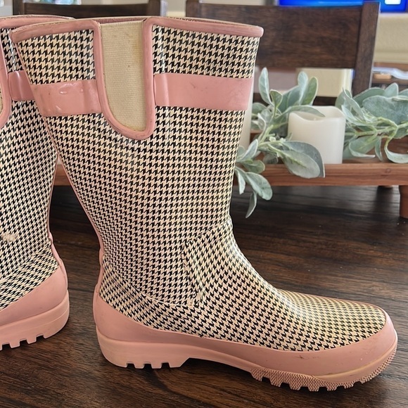 Sperry  high top  rainboots  pink and beige size 7M - Picture 4 of 9